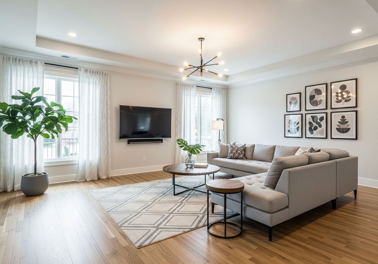 Wohnzimmer nach Renovierung